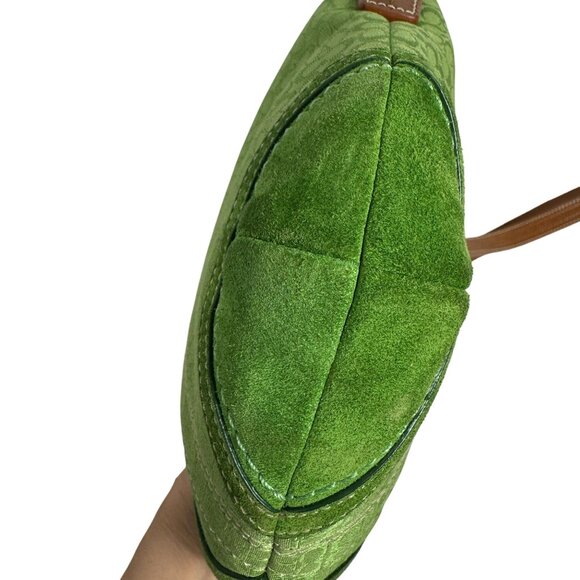 Vintage Coach Lime Green Signature Crossbody Bag Y2K - Picture 14 of 14